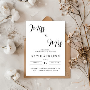 Convite Senhorita à Sra. Chá de panela