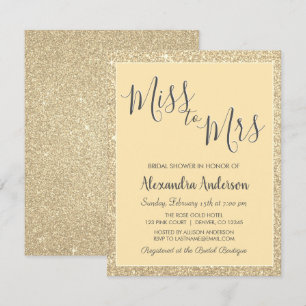 Convite Senhorita ao Chá de panela da Sra. Dourada Glitte