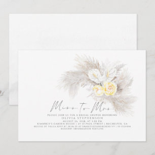 Convite Senhorita ao Chá de panela Floral da Sra. Pampas 