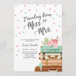 Convite Senhorita do chá de panela do viagem à Sra.
