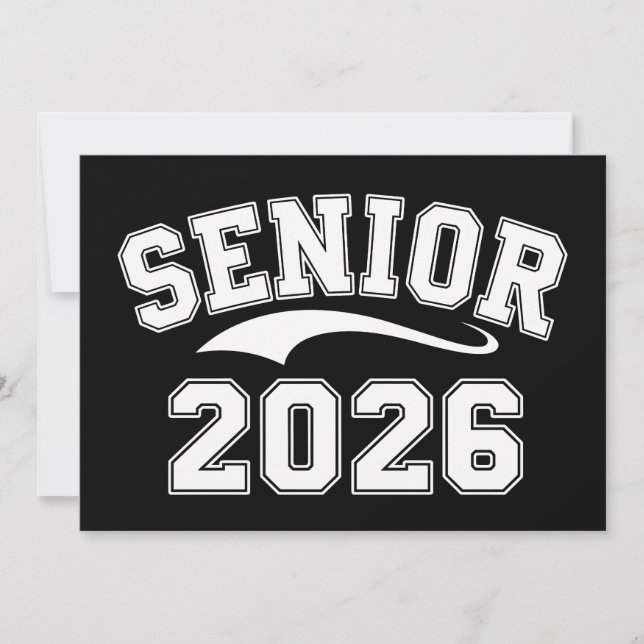 Convite Senior 2026 Class Of 26 Graduation Graduate (Frente)