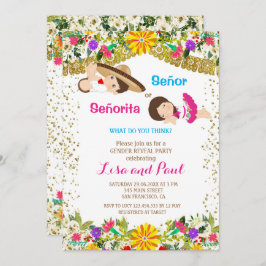 Convite Señor ou Señorita Fiesta - Revelação de Gênero