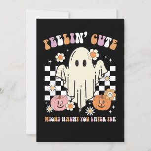 Convite Sensação Groovy Fofa Pode Assombrar Você Mais Tard