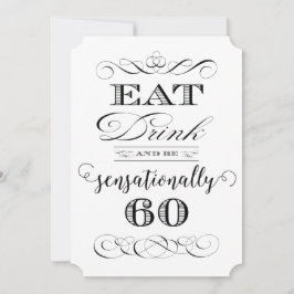 Convite Sensacionalmente 60 Festa de Aniversário do Janto