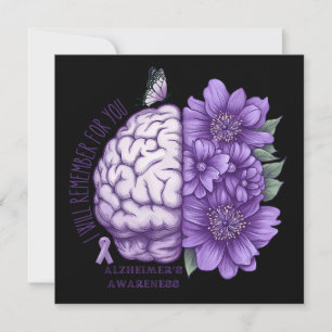 Convite Sensibilização do Alzheimer Eu lembrarei por você