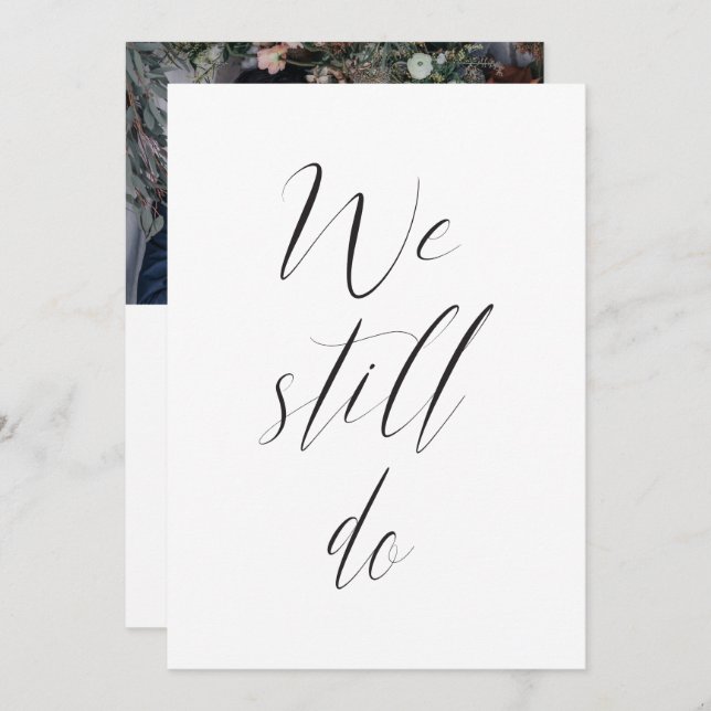 Convite Sequel Recepção de casamento Ainda Fazemos Foto (Frente/Verso)