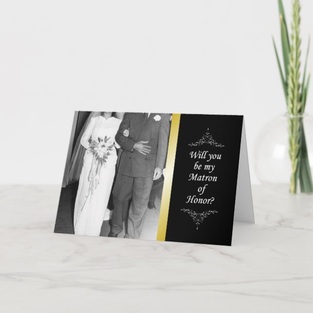 Convite Ser a minha mãe de honra? (Frente)