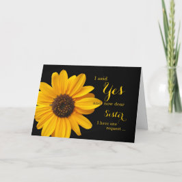 Convite Ser minha dama de honra? Para Irmã ou outra relaçã