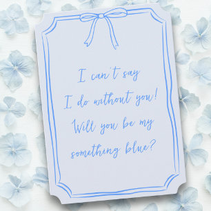 Convite Será algo azul? Proposta da arco Bridesmaid