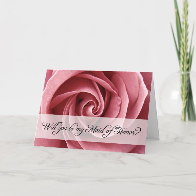Convite será minha madrinha de casamento? : ROSA (Frente)