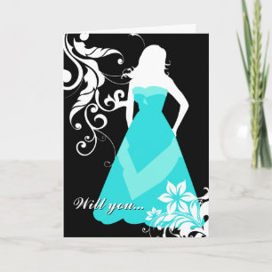 Convite será minha madrinha de casamento? : silhueta elega