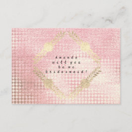 Convite Será Que Você Será Minha Colega De Bridesmaid Rosa