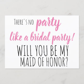 Convite será que você será minha dama de honra? proposta d