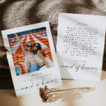 Convite Será Que Você Será Minha Madrinha de casamento De<br><div class="desc">Esta é uma placa de proposta de madrinha de casamento fotográfica mínima moderna, com um eterno elegante. Edite a maioria dos textos e todas as cores para fazer com que este ajustado mínimo de propostas da bridesmaid seja o seu estilo pessoal e as suas necessidades de evento. Apenas selecione "editar...</div>