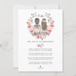 Convite Será que você será minha proposta de Madrinha de c