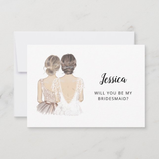 Convite Será Que Você Vai Ser A Minha Carta De Proposta Da (Frente)