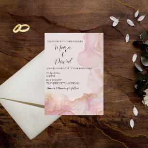 Convite Seraphina Pink e Casamento Dourado