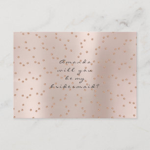 Convite Serás A Minha Rosa De Bridesmaid Dourada Swarovski