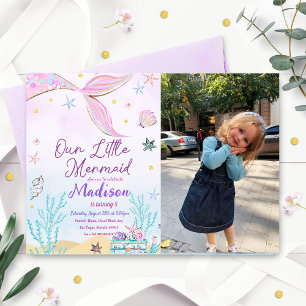 Convite Sereia Aniversário No Mar