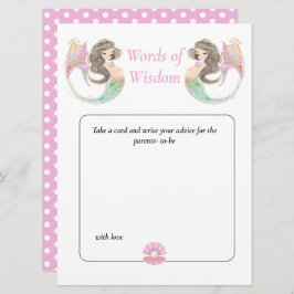 Convite Sereia chá de fraldas sob o mar Sabedoria