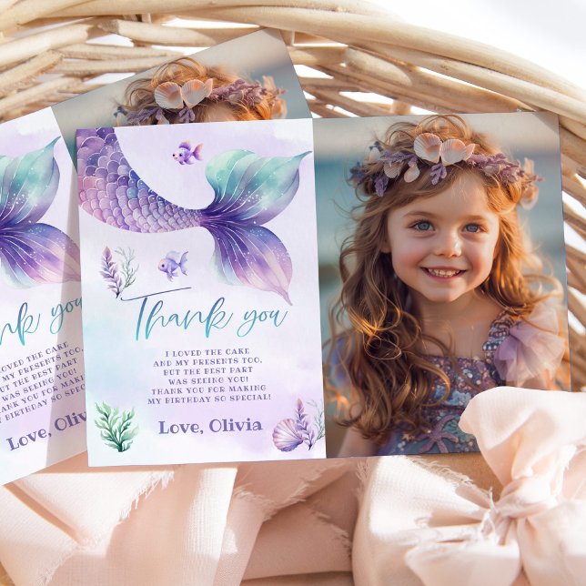 Convite Sereia debaixo da festa de aniversário do mar obri (Criador carregado)