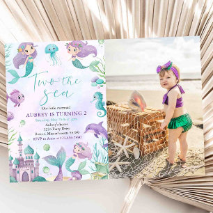Convite Sereia Dois a Menina do Mar 2º Segundo Aniversário