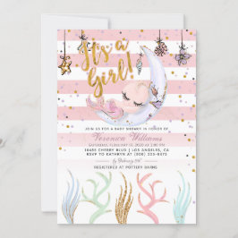 Convite Sereia É uma Chá de fraldas