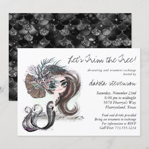 Convite Sereia Gótica   Nem Todos São Festas De Trim De 