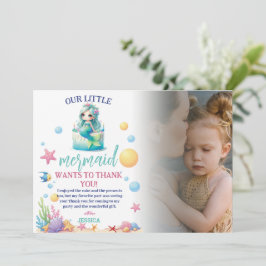 Convite Sereia Mágica 3º Aniversário Sob Foto Do Mar