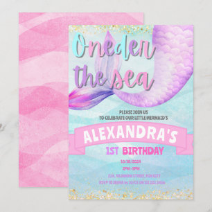 Convite Sereia primeiro aniversario no Mar