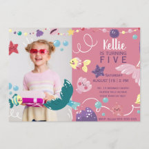 Sereia Sob A Foto De Aniversário Das Raparigas Do 