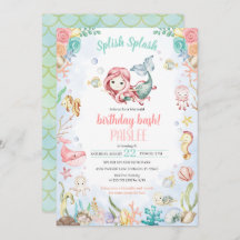 Sereia Splash Sob O Partido Da Piscina Do Mar Aniv