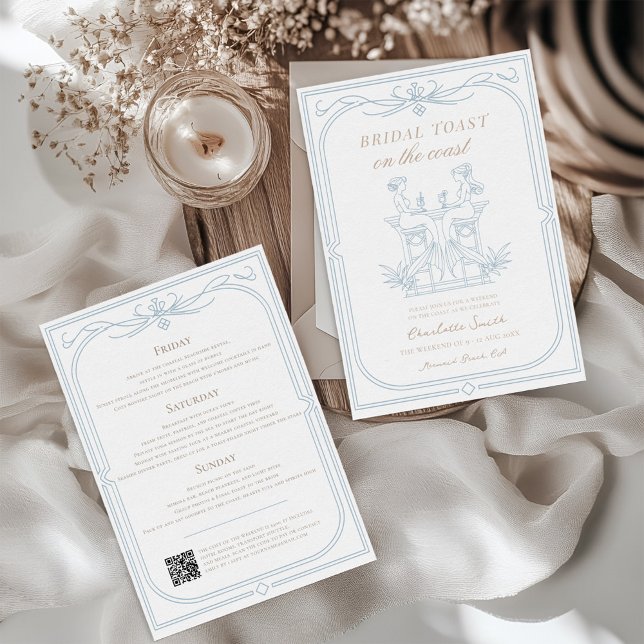 Convite Sereias e Martinis Festa de solteira Costeira (Criador carregado)