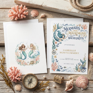 Convite Sereias e Matrimônio Festa de Despedida de Solteir