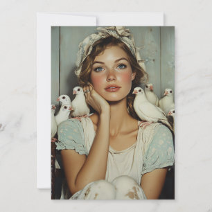 Convite Serene Fazenda Maiden White Doves - Símbolo da Paz