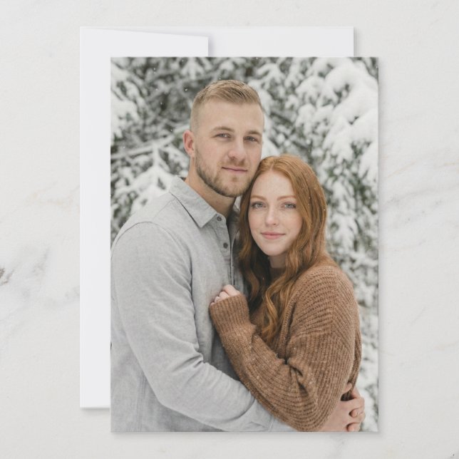 Convite Serene Winter Photo (Frente)