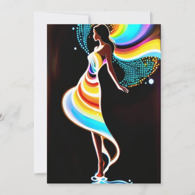 Convite Serenidade do arco-íris (Frente)