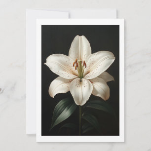 Convite Serenity White Lily - Homenagem Floral Elegante