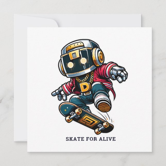 Convite Série Skate de Estilo de Rua (Frente)