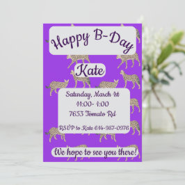 Convite Serval Cats Feliz Aniversário