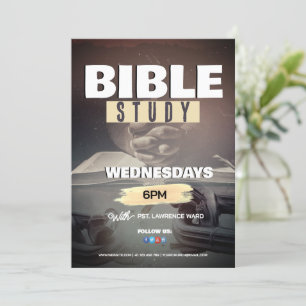 Convite Serviço de Domingo da Igreja - Design de Folheto P