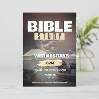 Convite Serviço de Domingo da Igreja - Design de Folheto P