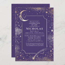 Convite Serviço de Memória Funeral de Estrelas no Amor