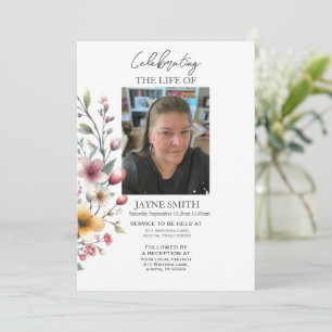 Convite Serviço de memorial botânico moderno e-vite