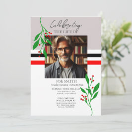 Convite Serviço de memorial botânico moderno e-vite