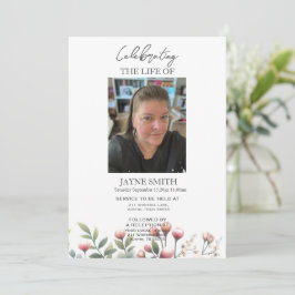 Convite Serviço de memorial botânico moderno e-vite