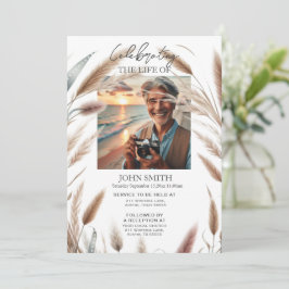 Convite Serviço de memorial botânico moderno e-vite