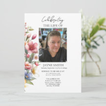 Serviço de memorial botânico moderno e-vite