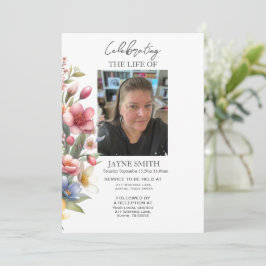 Convite Serviço de memorial botânico moderno e-vite