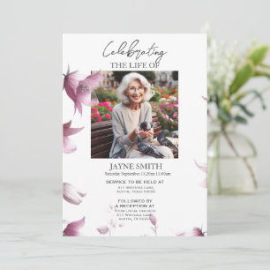 Convite Serviço de memorial botânico moderno e-vite